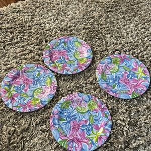 4 Lily Pulitzer Plates